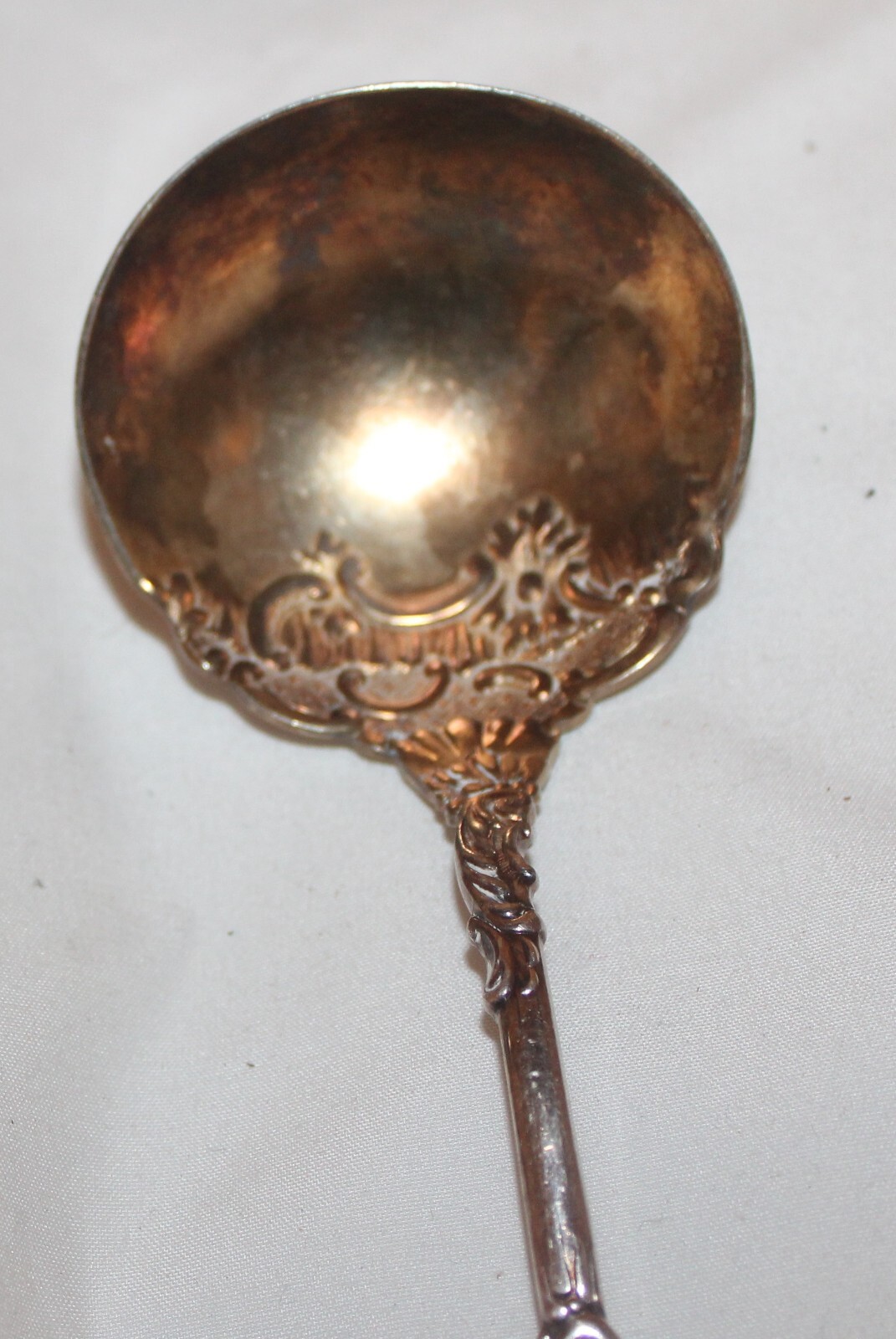 VTG M.F Flowers & Co Soup Ladle Spoon Serving Silverplate