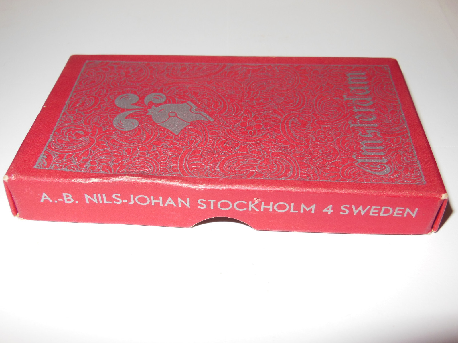 PAIR VINTAGE A.B. NILS-JOHAN SWEDEN SILVERPLATE AMSTERDAM PICKLE FORKS ORG. BOX