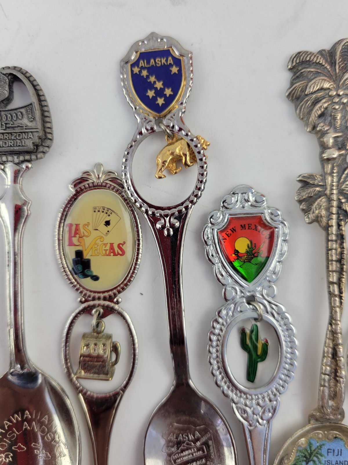 17pc Set of Vintage Souvenir Spoons Germany, Arizona, London, Vegas, Paris