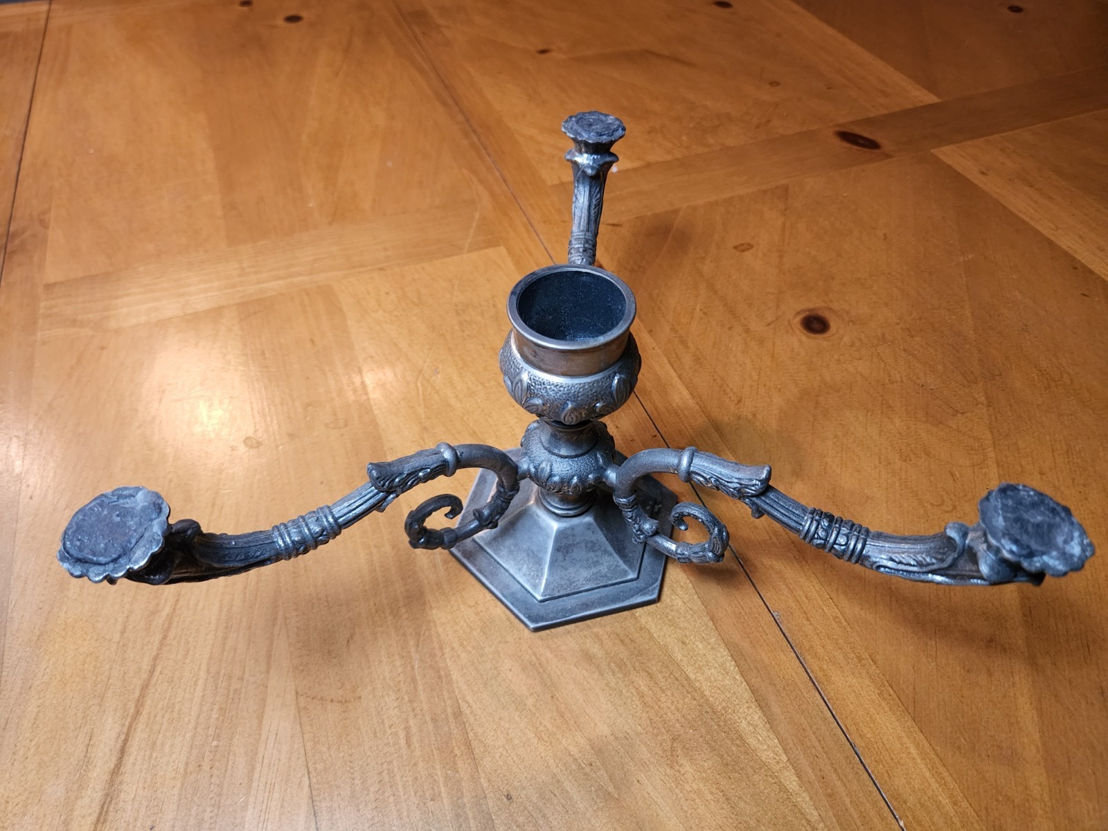 Antique Candelabra – 3 Arm Silver Plated Victorian Italian