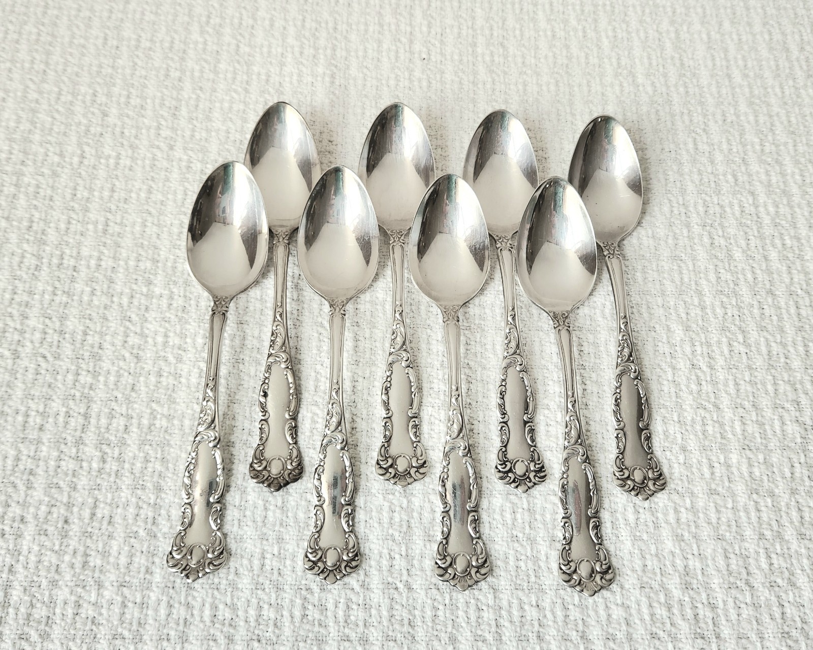 Wm Rogers & Son Oxford Silver Plate Teaspoons 1901 ~ Set of 8