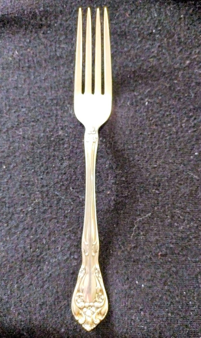 Alvin Sterling Silver Chateau Rose 7 1/8” Dinner Fork wt. 1.45 oz No Monogram