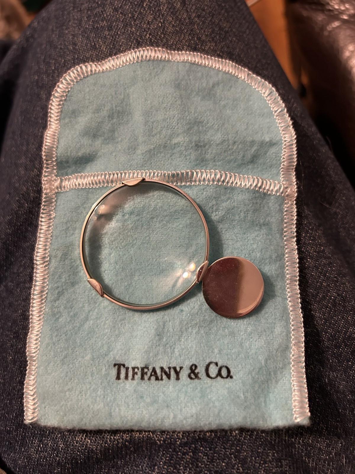 Vintage Tiffany & Co. 925 Sterling Silver Loupe Magnifying Glass Inc