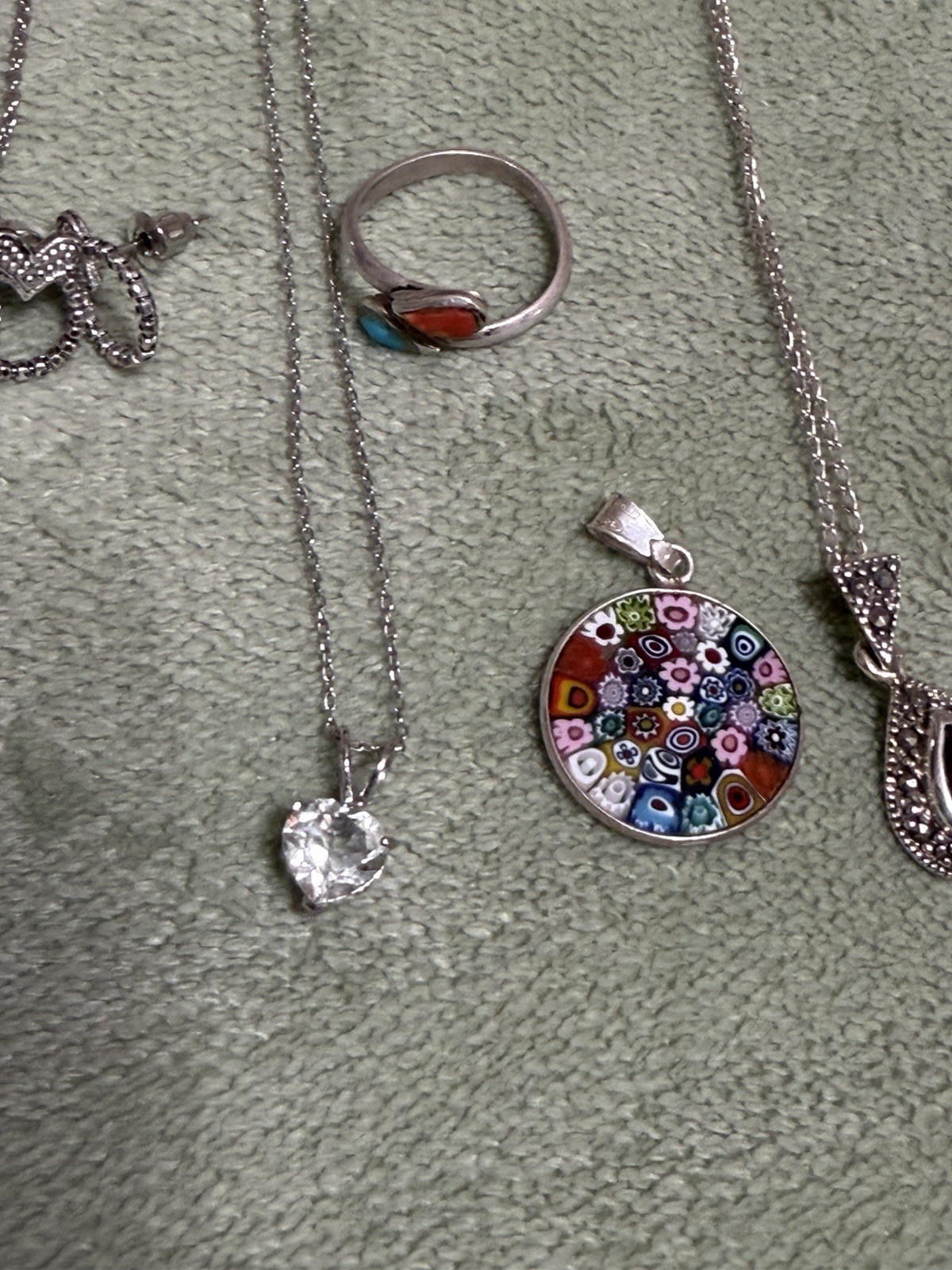 a lot of sterling silver jewelry Mossanite