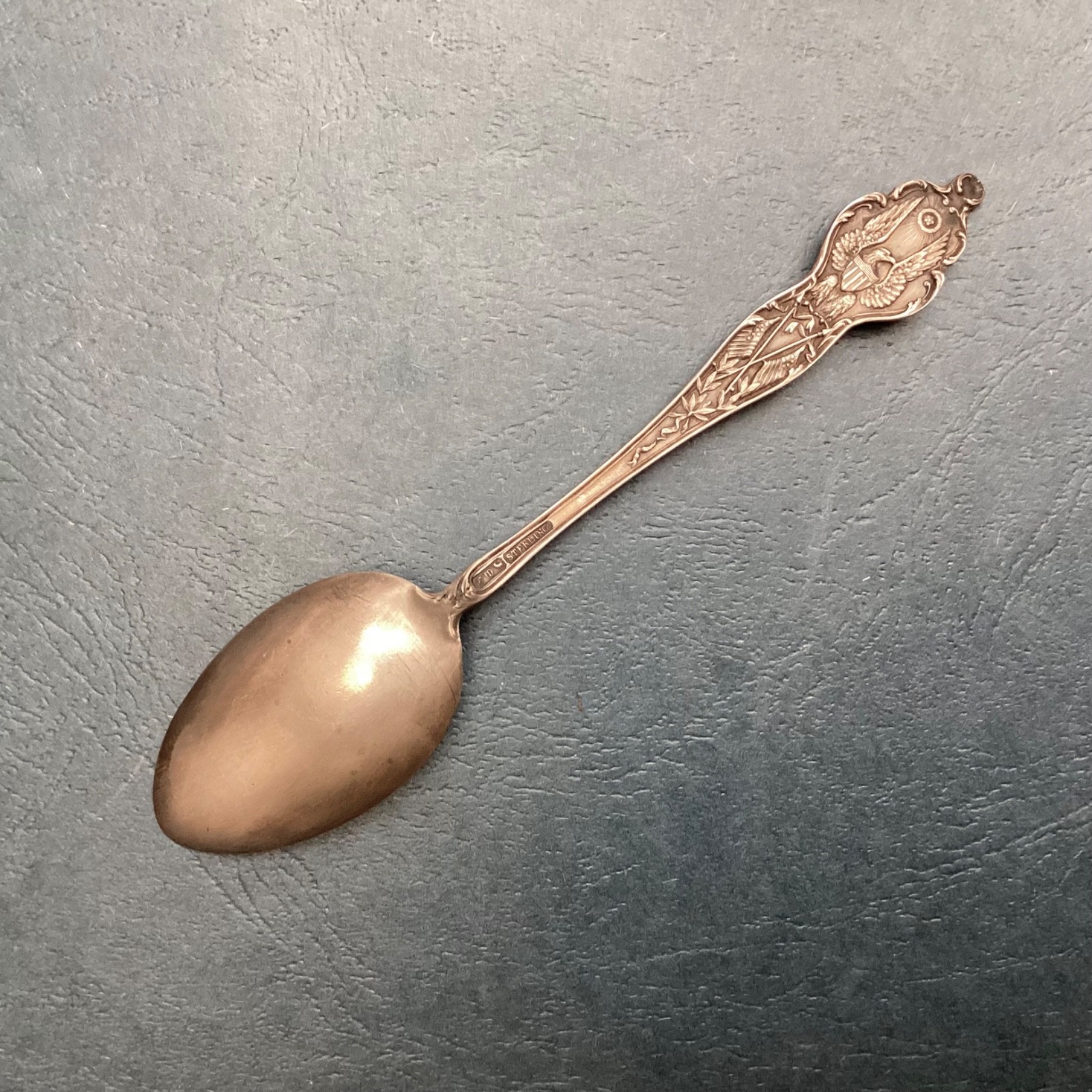 Antique Kansas City, MO Indian Head Chief Sterling Silver Souvenir Spoon