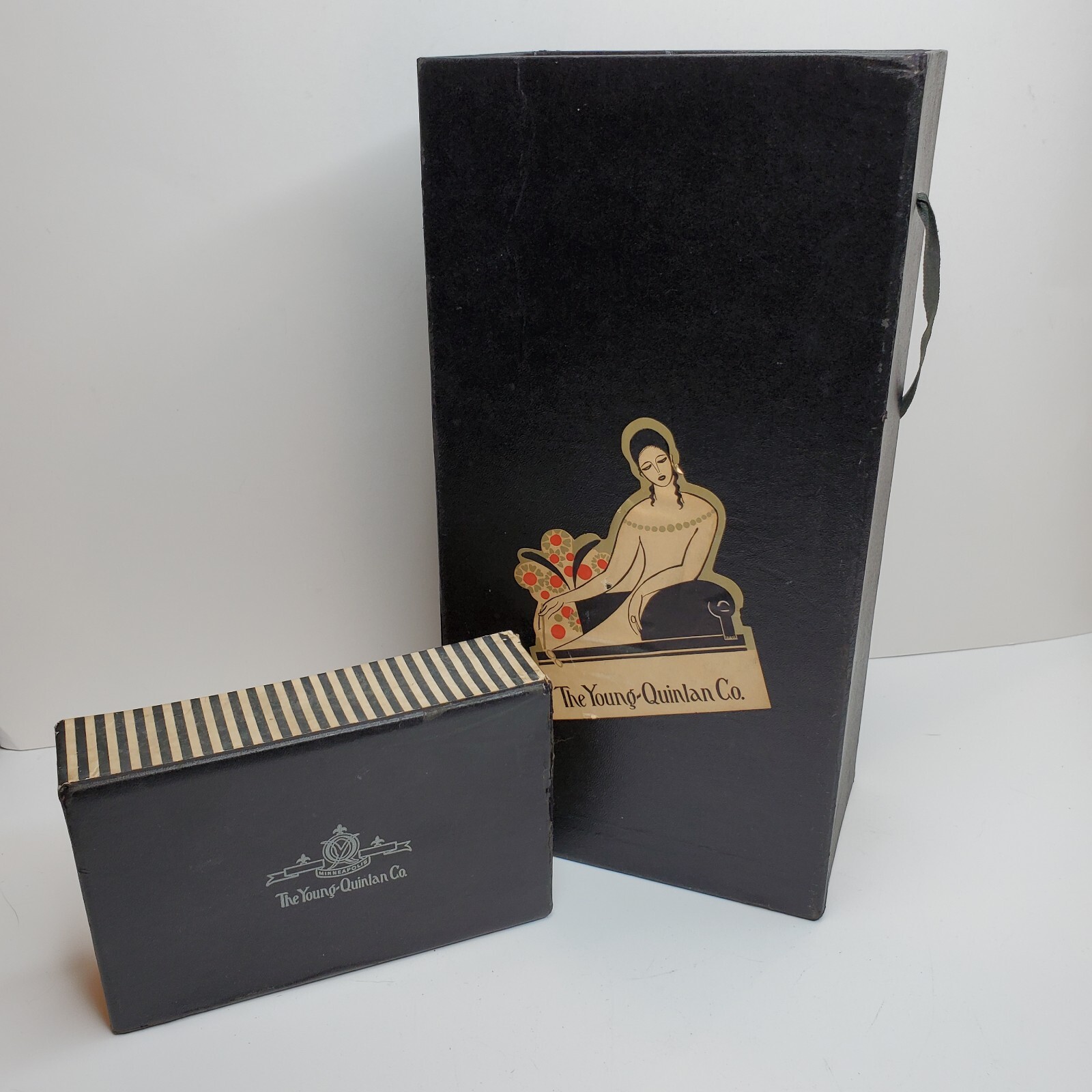 RATEAU Design Art Deco Label Young Quinlan Co. Rothschild Mpls MN Shoe Box