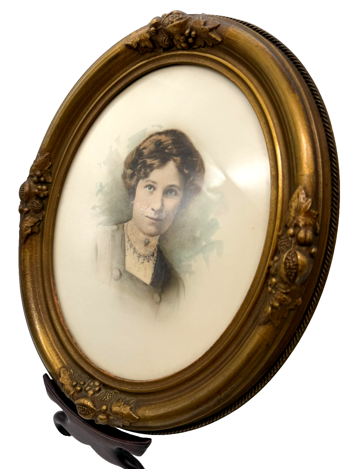 Oval Framed Hand Colored Antique Portrait circa 1890’s – 1910