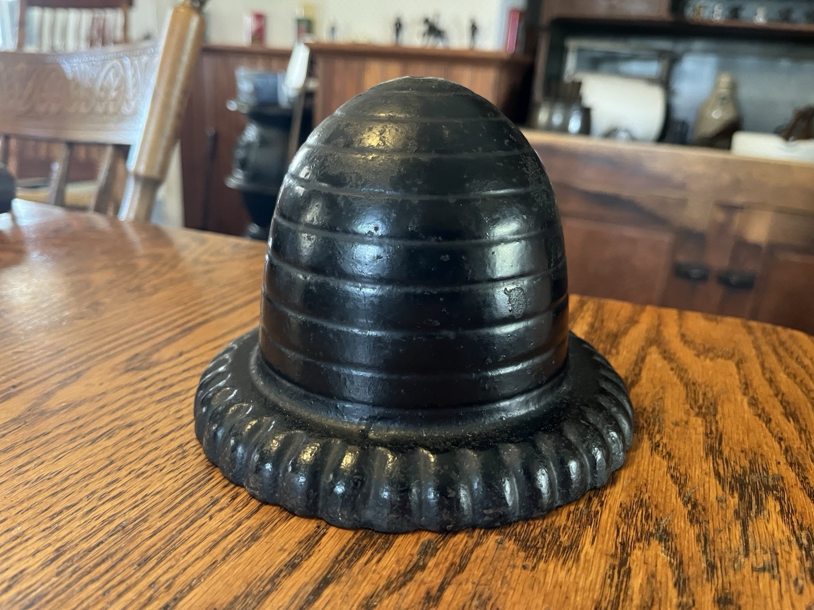Antique Cast Iron Beehive Twine String Holder COUNTRY GENERAL STORE DISPLAY