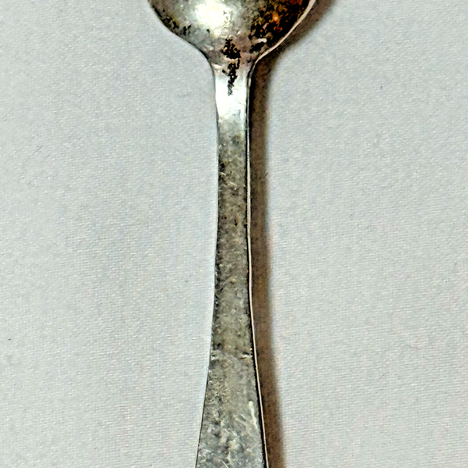 1930s Fred Harvey Era Native American Stamped Coin Silver Baby Spoon