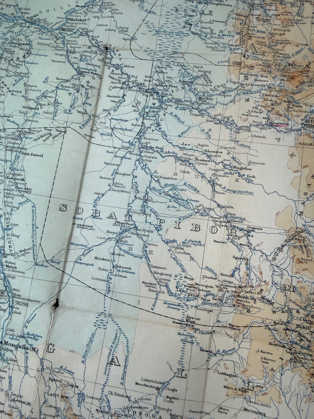 Vintage 1925 Abyssinia Ethiopia Folding Map George Philip War Office London