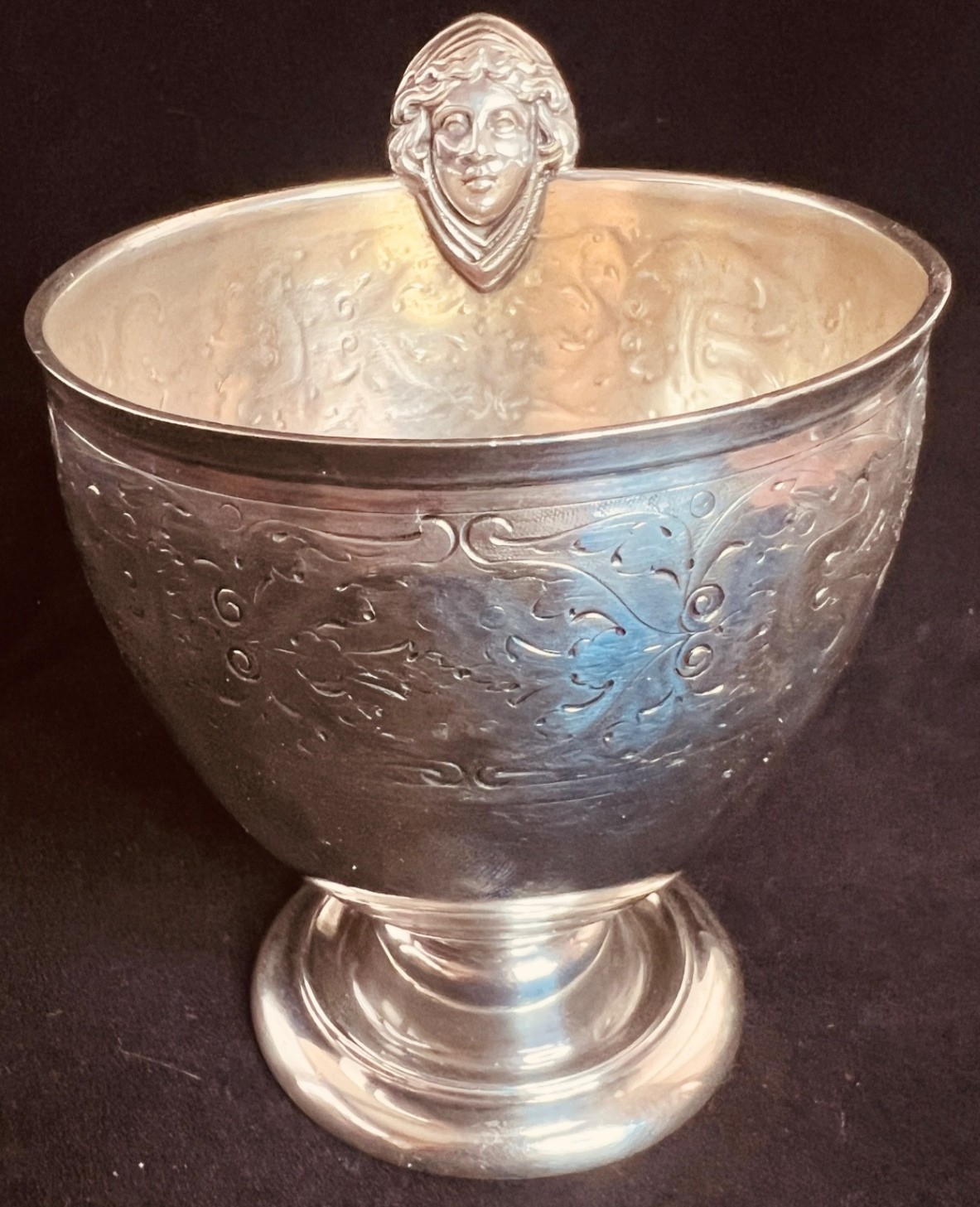 Antique Gorham Sterling Medallion Childs Cup Collectible Read