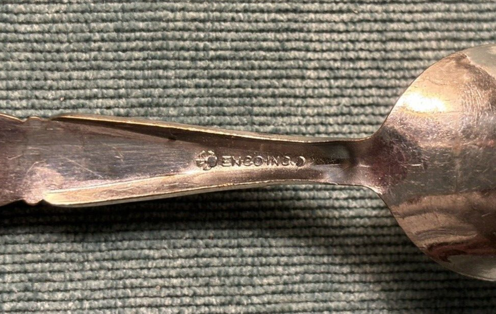 Enco New York City Enamel Statue of Liberty Souvenir Spoon 4.5″ Silver Plate