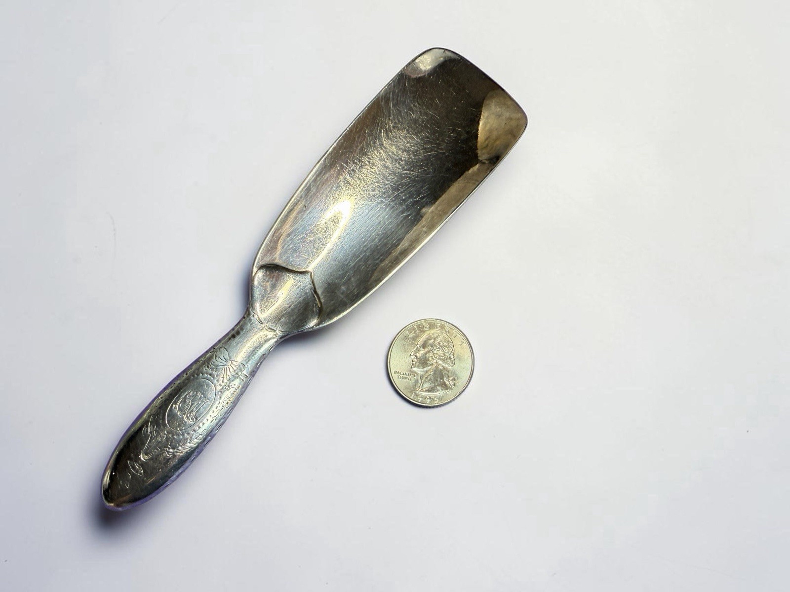 Antique Tiffany & Co Makers Sterling Silver Shoe Horn Monogram 1907-1947 “m” 62g
