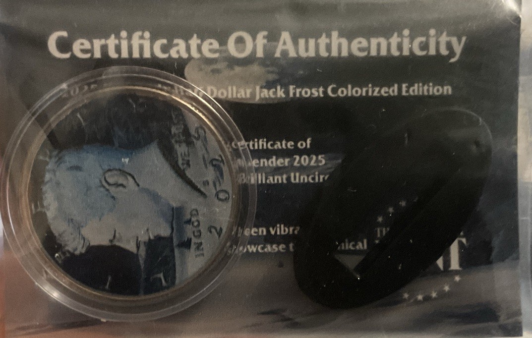 2025 JACK FROST KENNEDY HALF DOLLAR LIMITED MINTAGE OF 1000