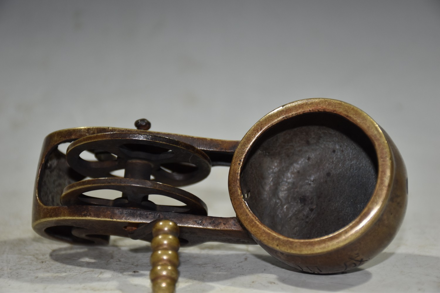 5.1″ China Old Antique Collection Bronze Lettering Ink Marker Free Shipping