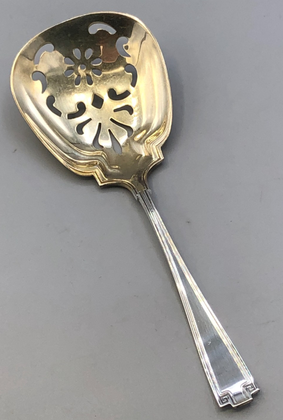 Etruscan by Gorham Sterling Silver Bon Bon, Candy Spoon 4 7/8″, with gold accent