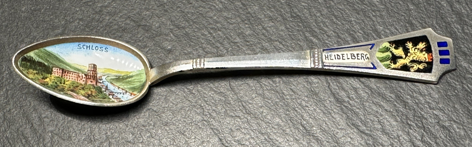 VINTAGE GERMAN HEIDELBERG SCHLOSS 800 SILVER SOUVENIR SPOON E676