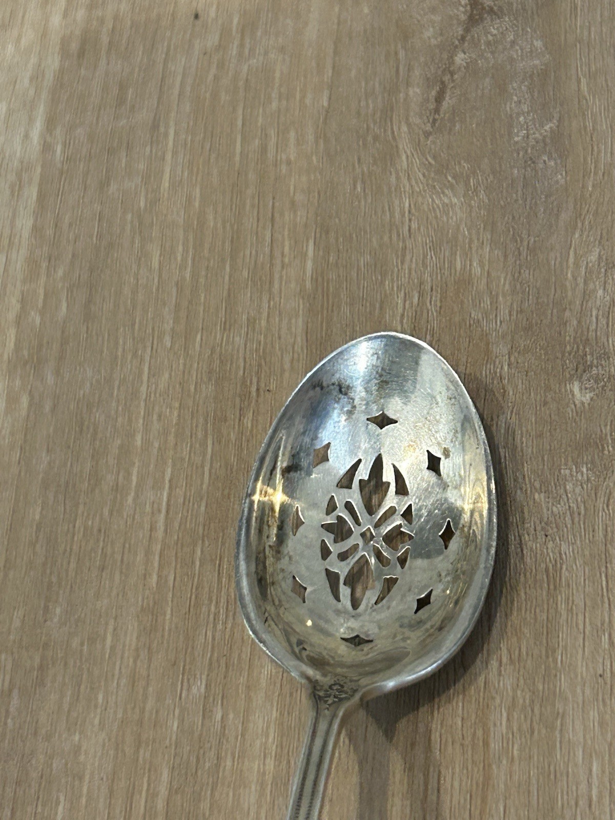 Sterling Silver Louis XIV Towle Sterling Pierced Bowl Slotted Olive Spoon