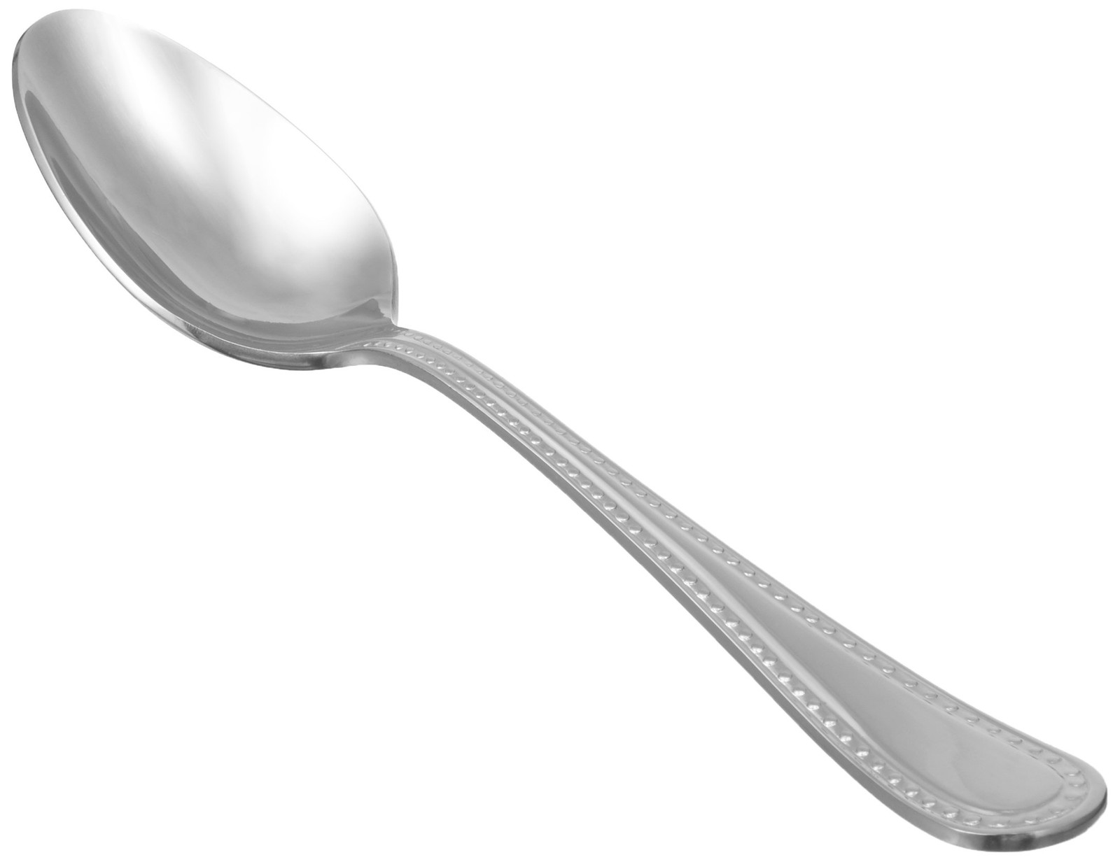 Amazon Basics Stainless Steel Dishwasher Dinner Spoons 7.7 Inches, Silver