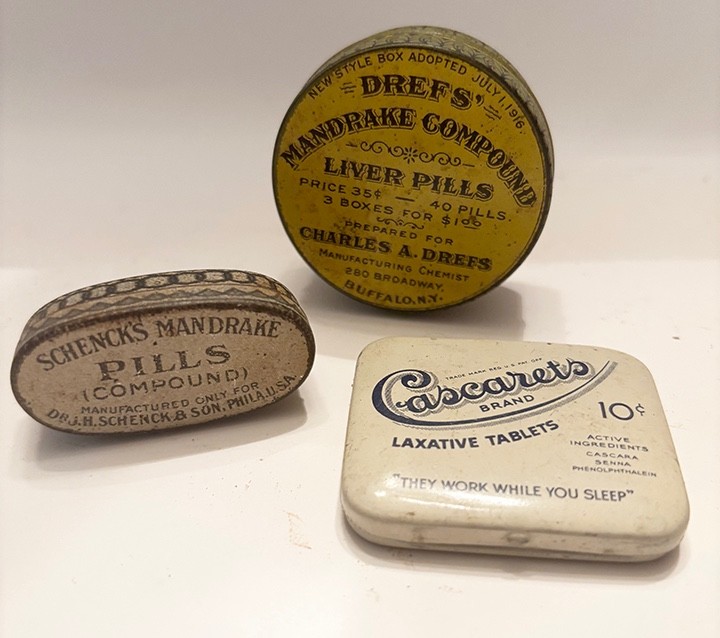 LOT OF 19 ORIGINAL ANTIQUE PACKAGES AND PRODUCTS