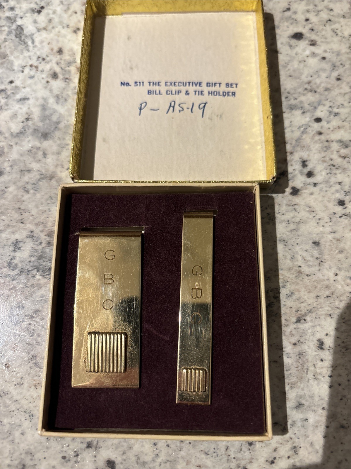 Vintage 1950s-1960s Haberdashery Money & Tie Clip G.B.C. “Get Back Cash” Noir