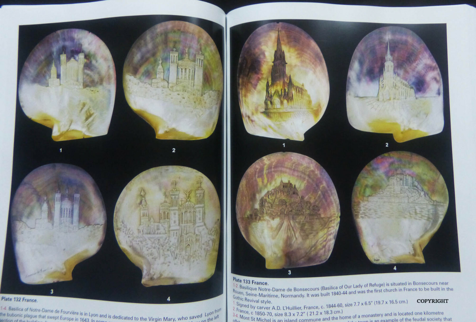 IMPORTANT REFERENCE BOOK : MOTHER OF PEARL CARVINGS OF THE WORLD BY M & D MEYER