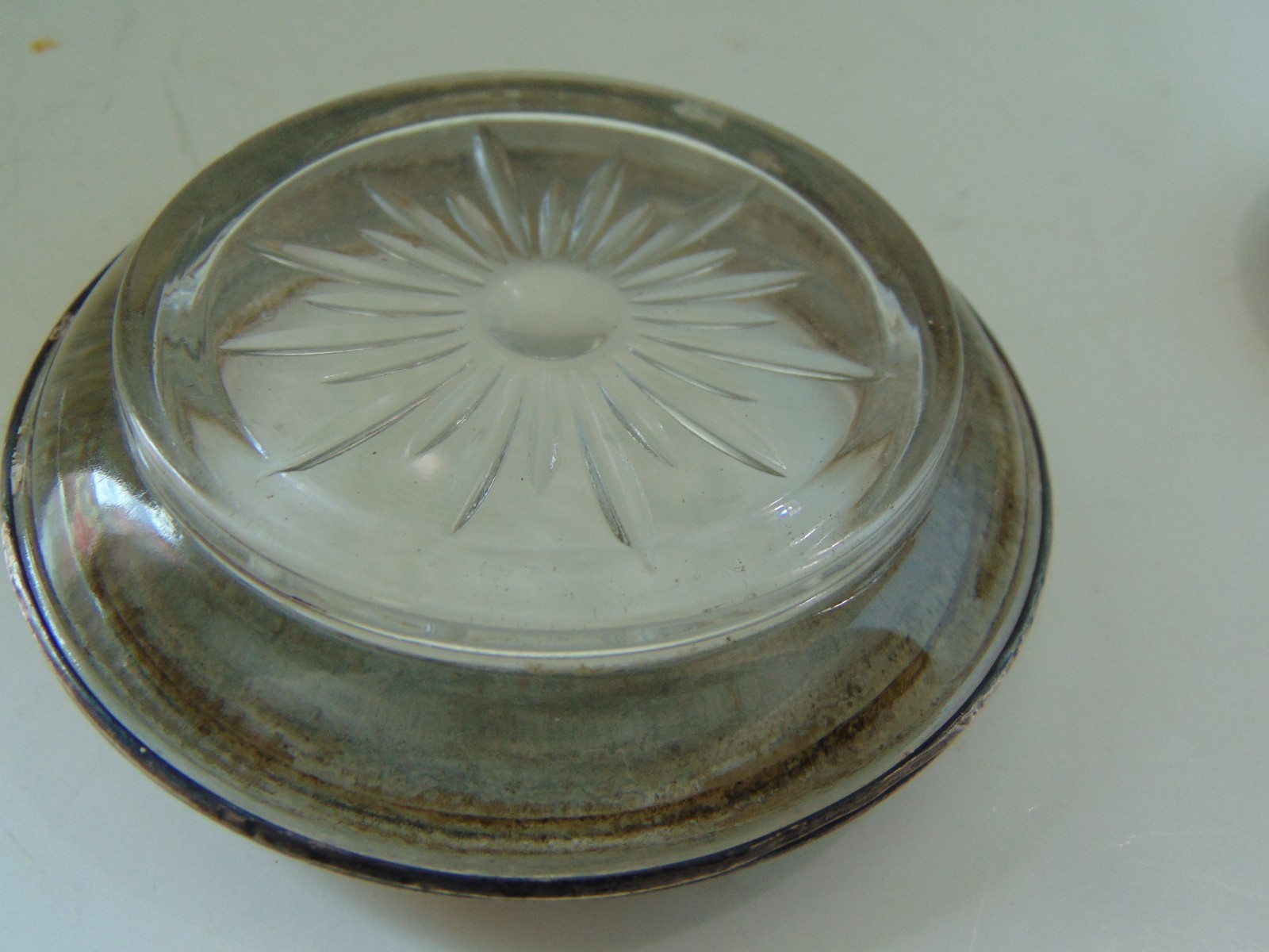 Frank M. Whiting & Company- Sterling Silver & Glass Coasters Set of 2 Vintage