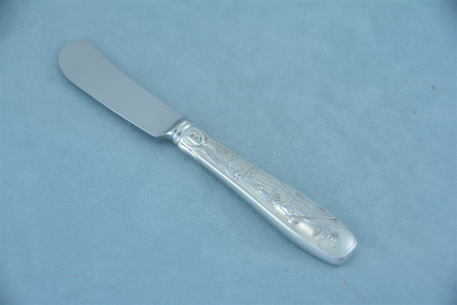 Tiffany Audubon Sterling Silver 6″ HH Butter Spreader No Monogram