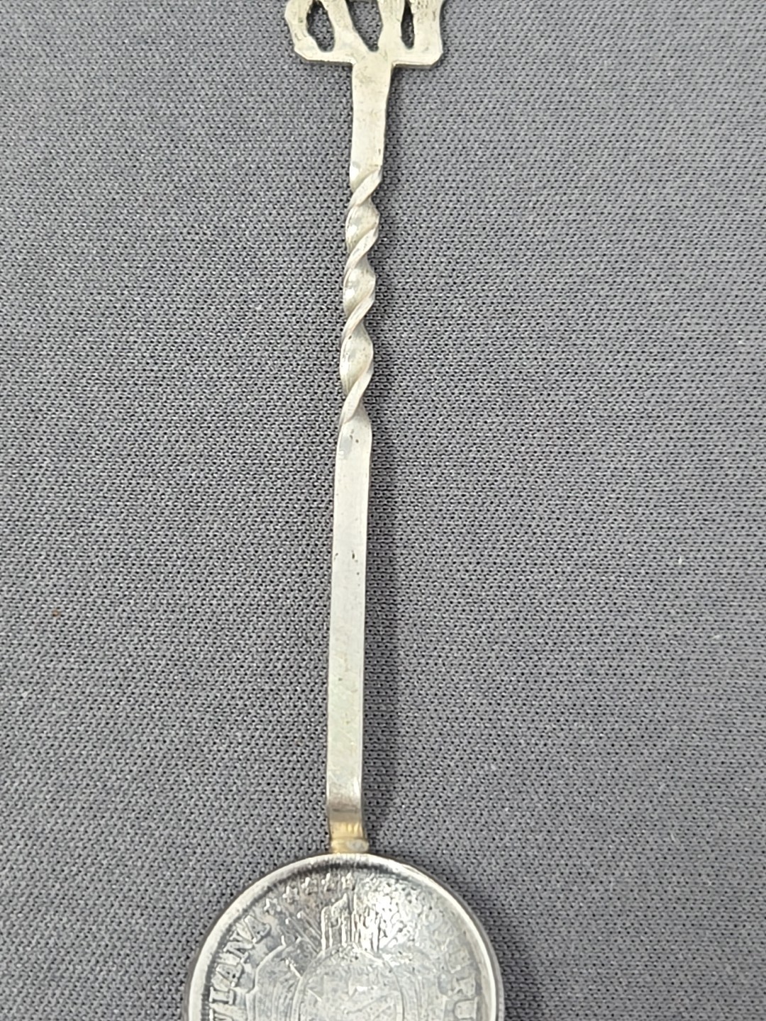 Bolivia .900 Silver 1884 Coin & Llama Souvenir Spoon