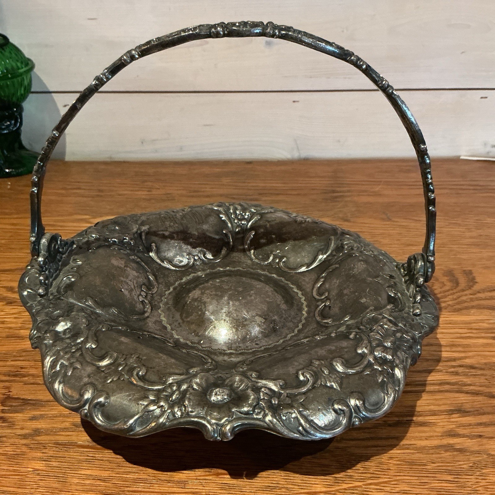 Vintage Homan Mfg. Silver Plate Co. Wedding Basket Footed 1900-1940’s Bridal