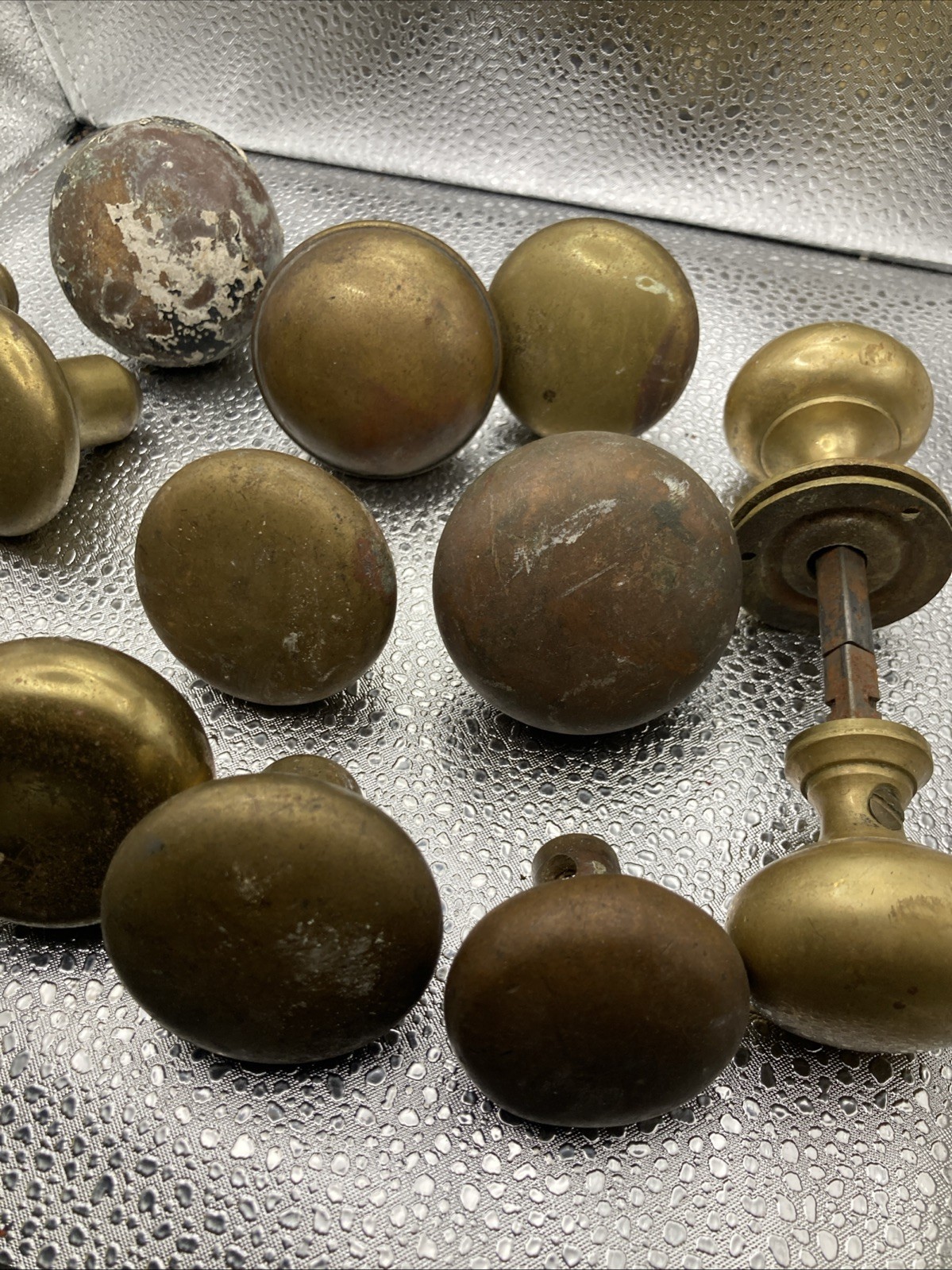 VINTAGE DOOR KNOBS – BRASS AND METAL ORNATE AND PLAIN