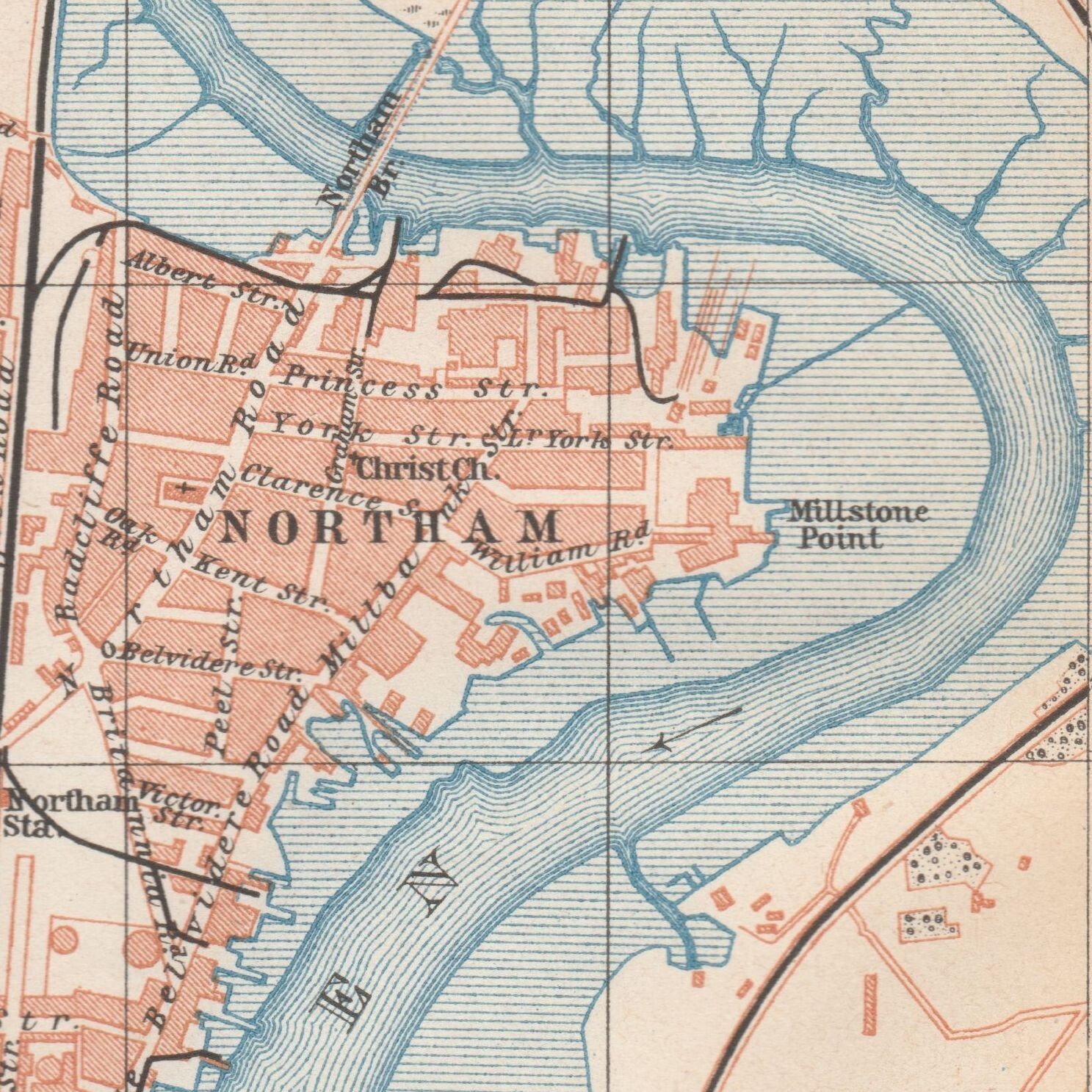 SOUTHAMPTON 1927 England Great Britain ORIGINAL Map Plan UNITED KINGDOM