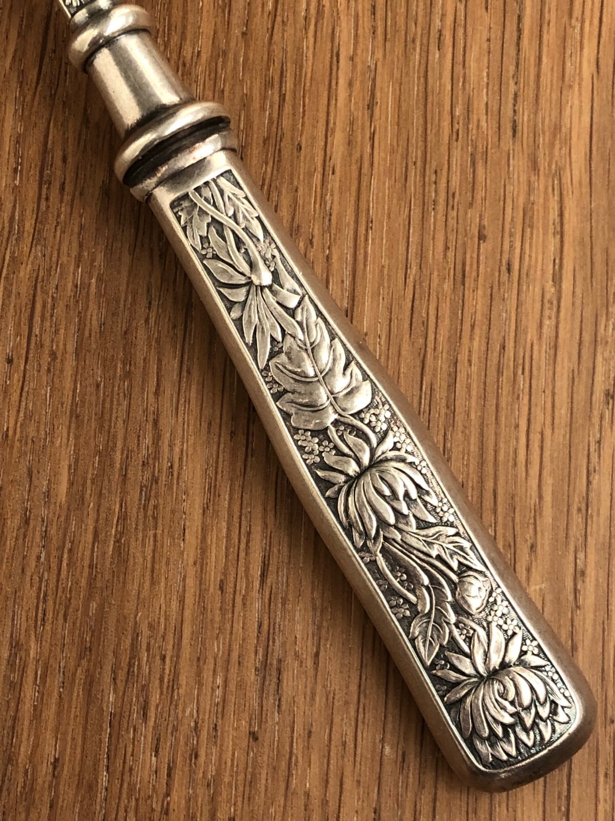 1860 Rogers & Son Antique Silver Plate Cheese Scoop 19th Century Stylized handle