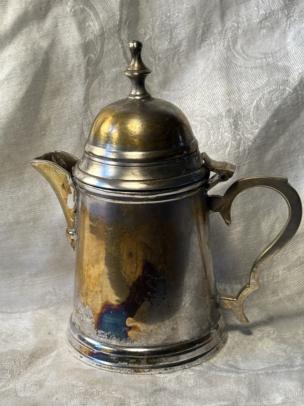 Sterling Silver Plated Creamer, Sugar & Salt/Pepper Shakers On Silver Plater