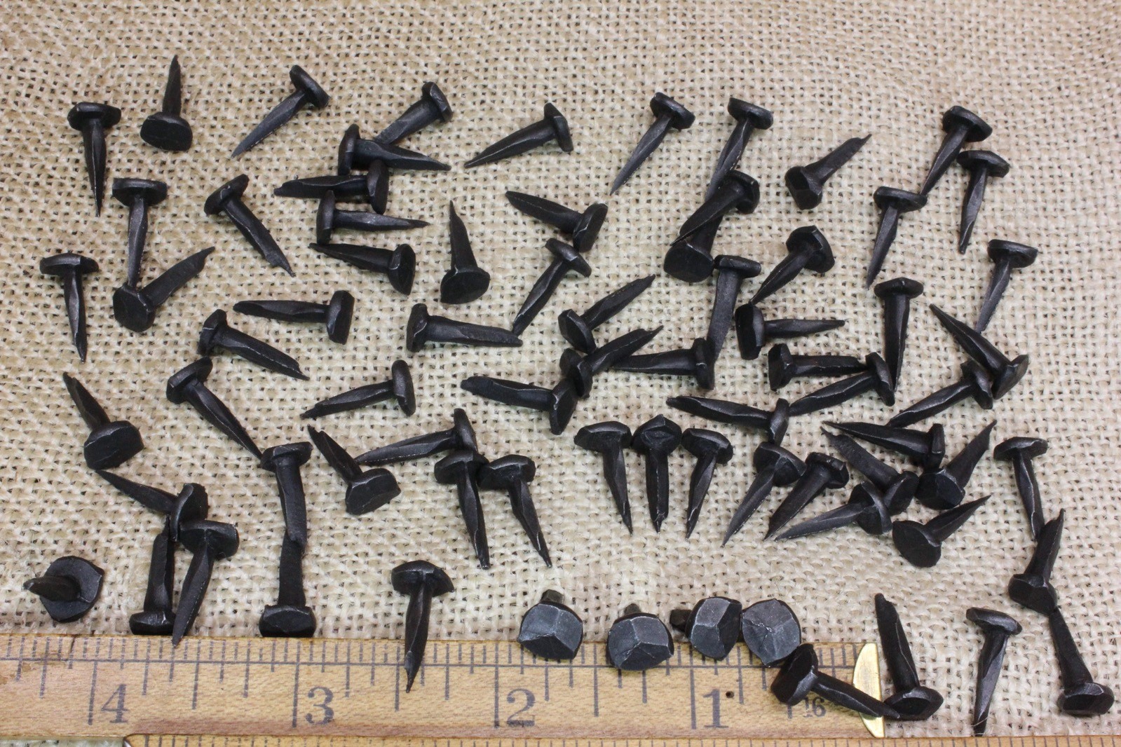 5/8″ Rosehead 100 Nails Square Wrought Iron Tacks Vintage Rustic Decorative Look