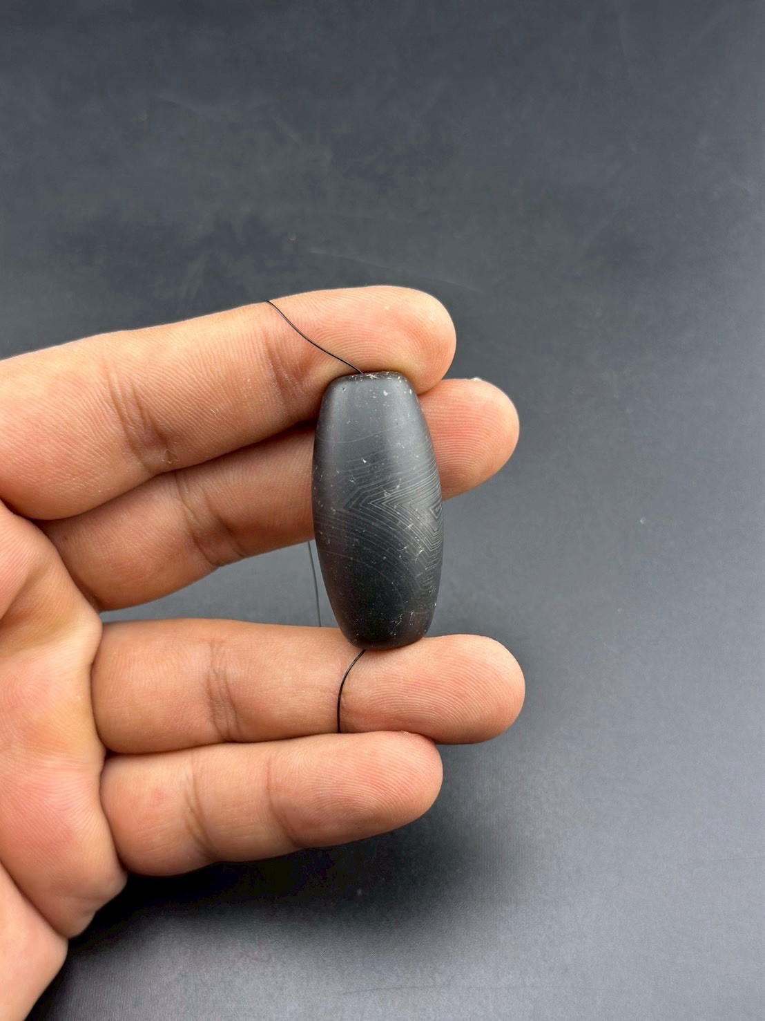 Genuine Ancient Tibetan Himalayan Agate Sulaimani Dzi Bead