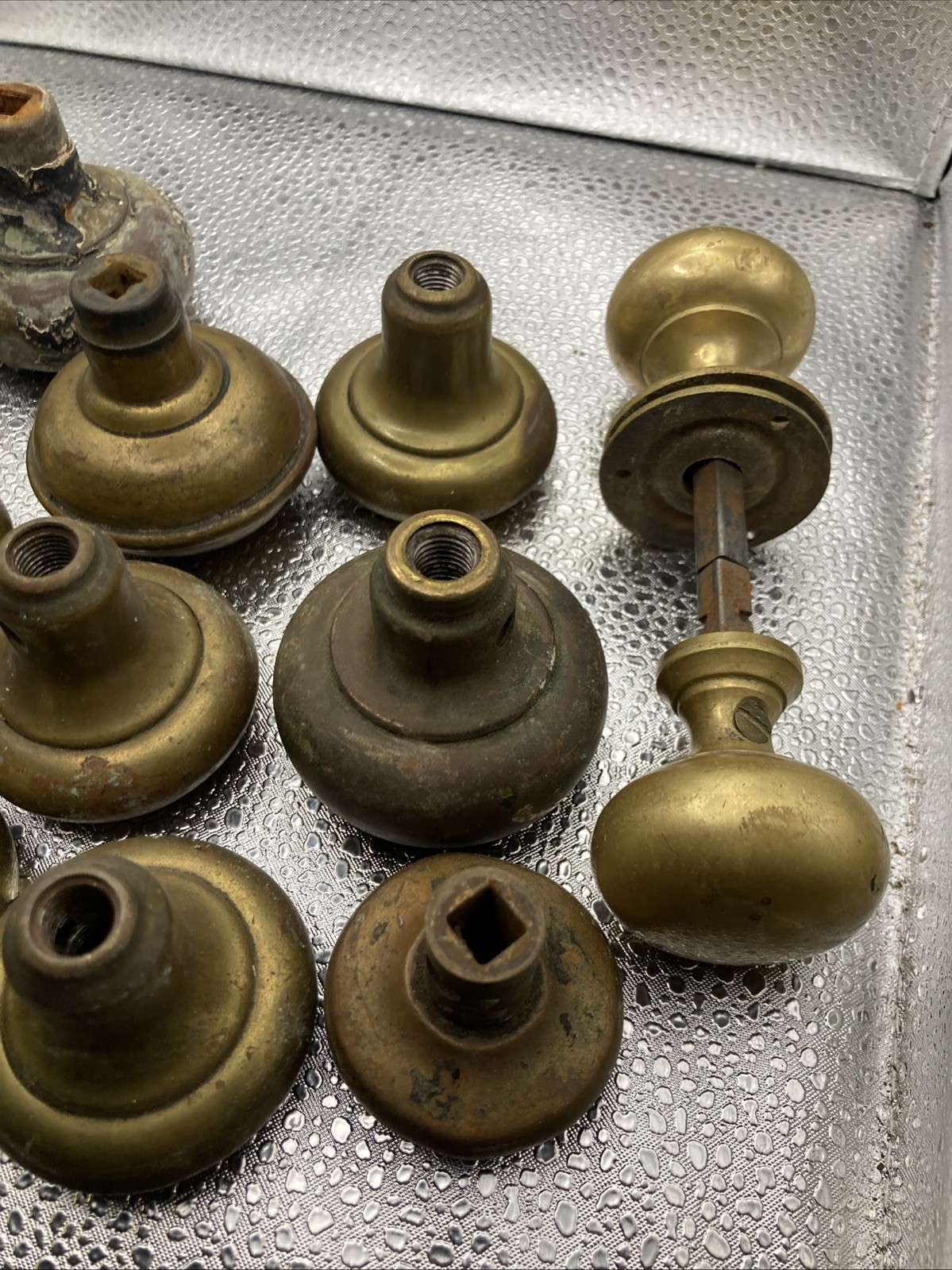 VINTAGE DOOR KNOBS – BRASS AND METAL ORNATE AND PLAIN