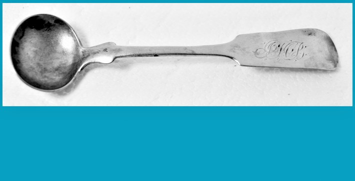 Coin Silver SALT SPOON by GEO BEDGER 7 grams