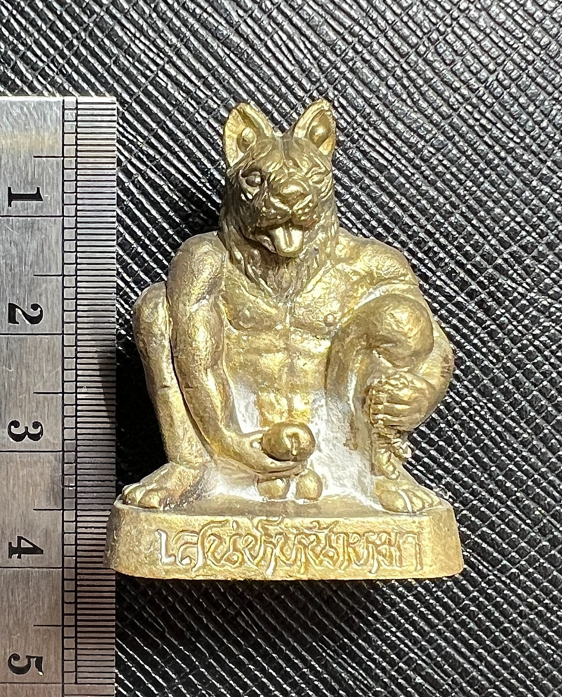 Delightful Dog-Faced Guru. (brass alloy material) Arjarn Ongart Seengam.