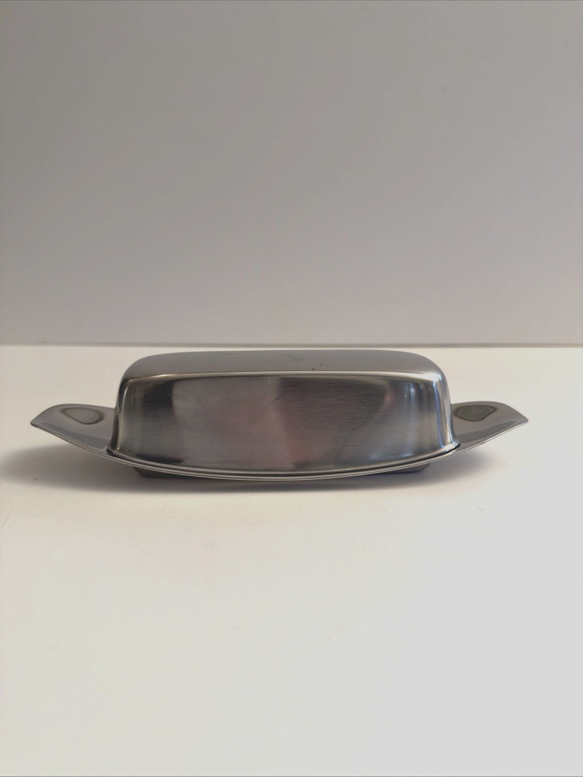 WMF MCM Cromargan Butter Dish Wilhelm Wagenfeld Bauhaus Stainless Steel Germany