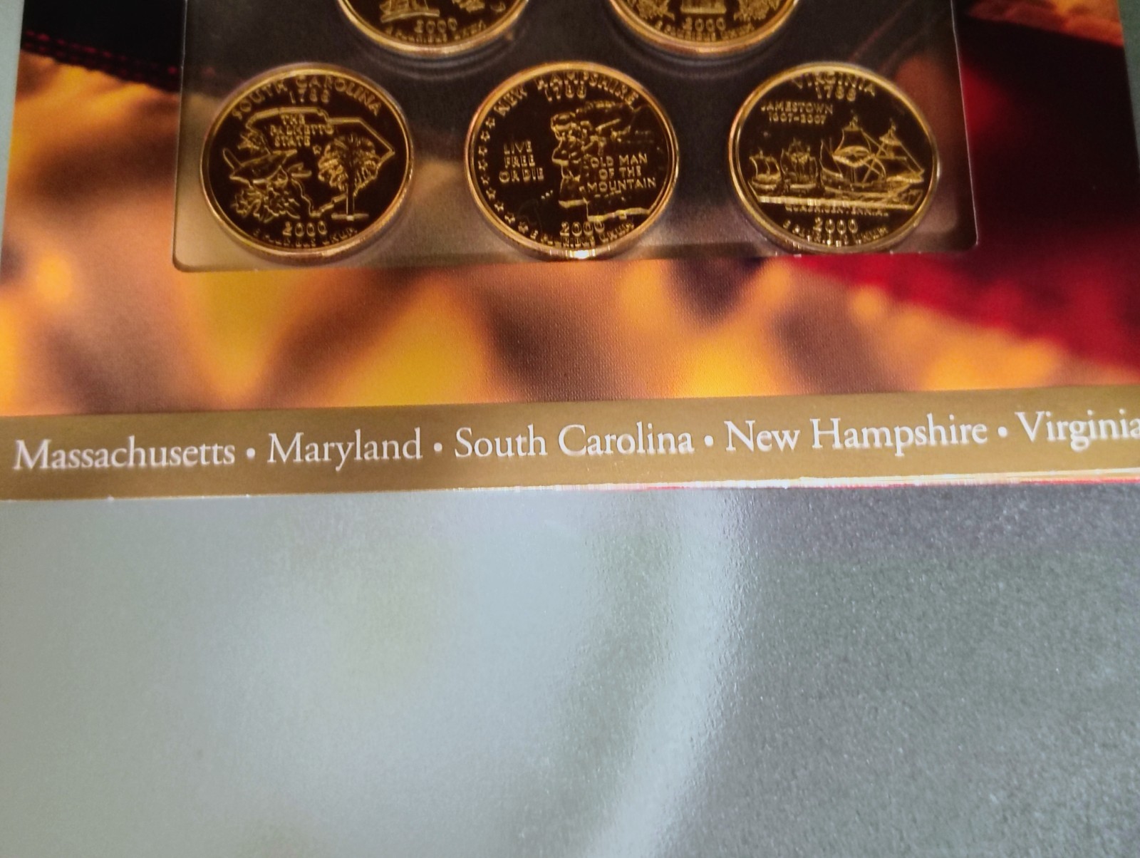 2000 24 KARAT GOLD COLLECTION UNCIRCULATED QUARTERS SetOf5+ HISTORY~SPECIAL LTED