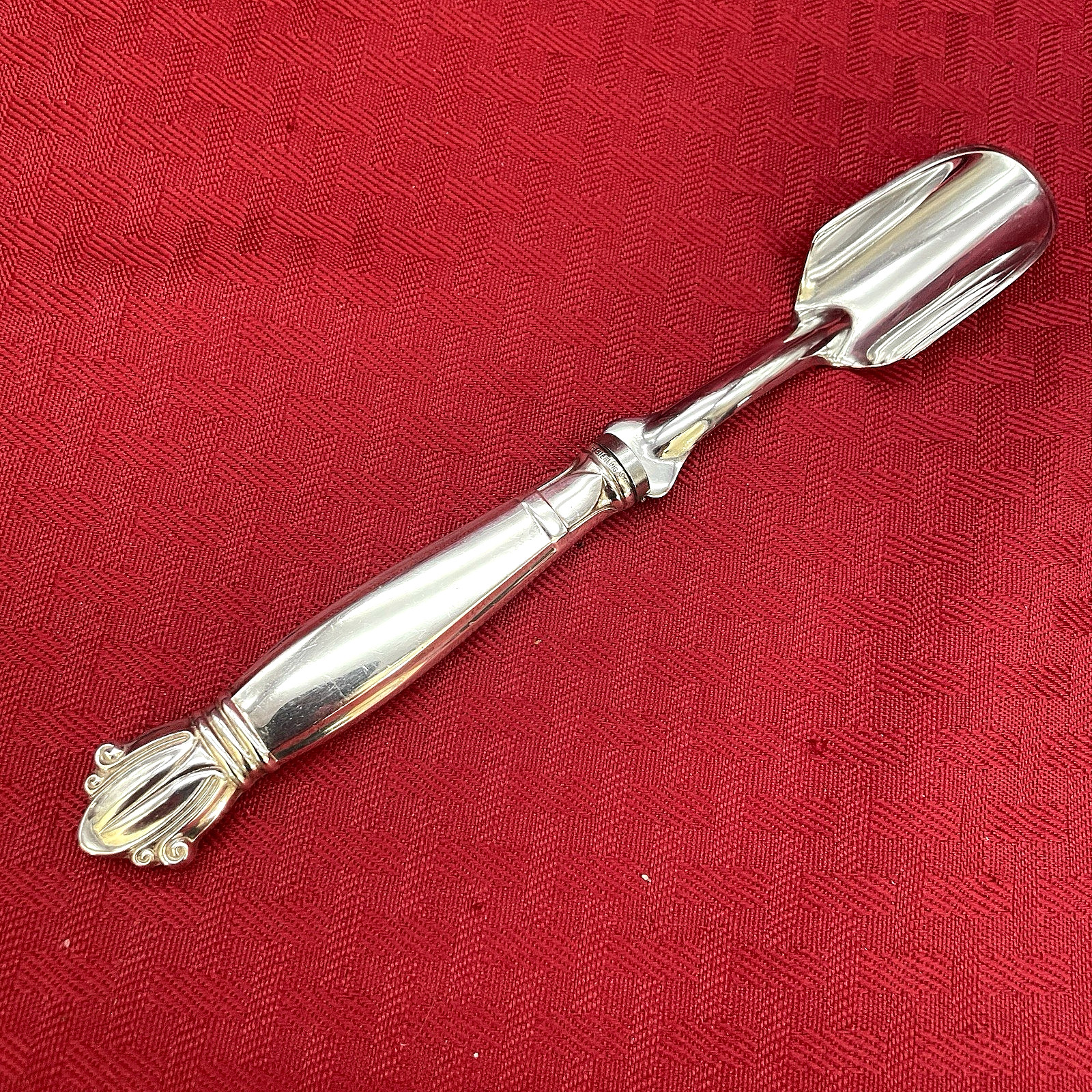 VINTAGE W. E. B. STERLING HANDLE “JENNY LIND” CHEESE SCOOP