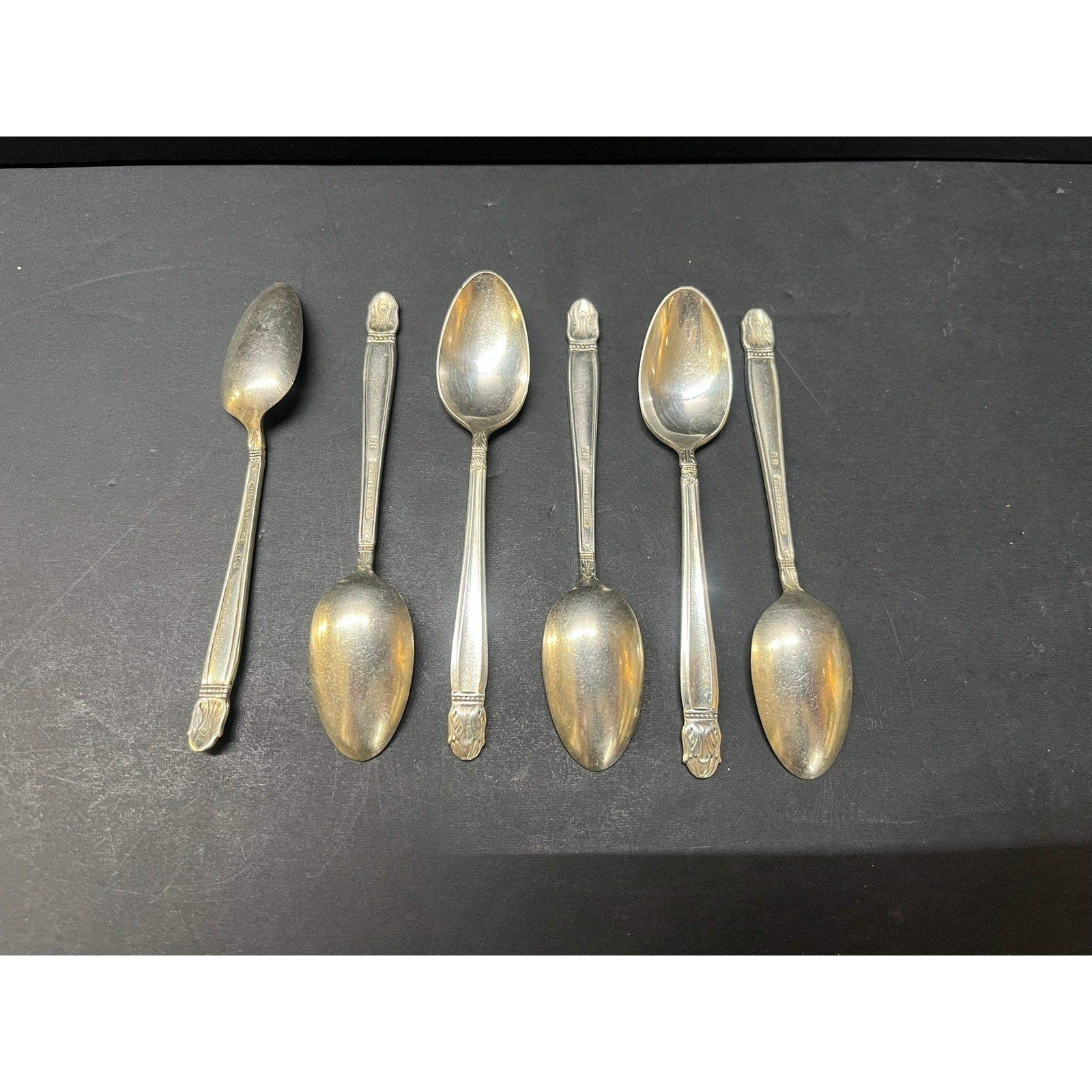 Holmes & Edwards Danish Princess Silverplate Demitasse Spoons Set of 6