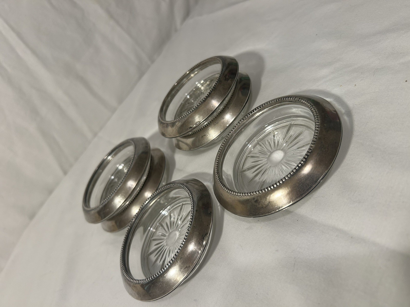Frank M Whiting Sterling Coasters Set of 6