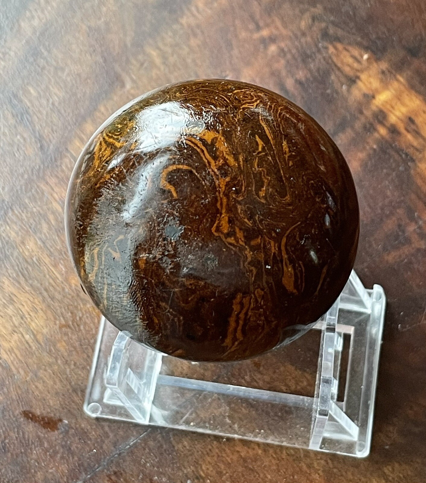 Antique Polished Brown Stone Door Knob DH
