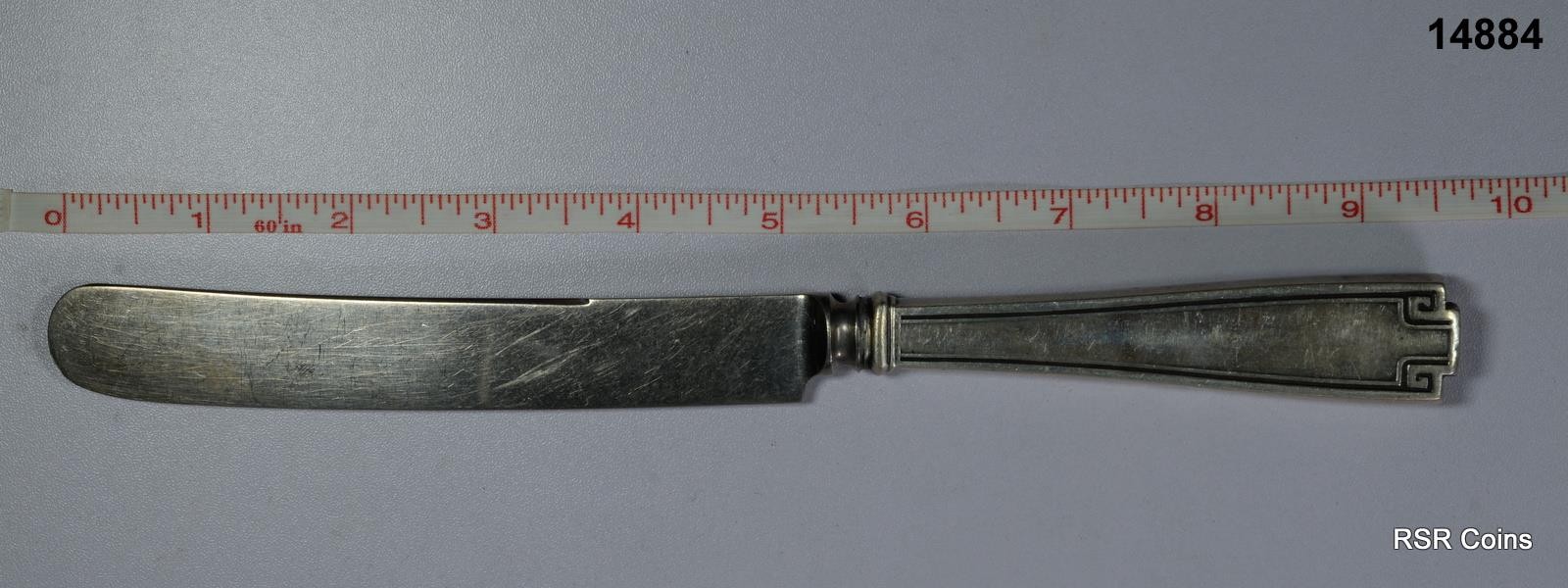 1913 ANTQUE GORHAM KNIFE STERLING SILVER HANDLE APPROX. 40 GR ETRUSCAN #14884
