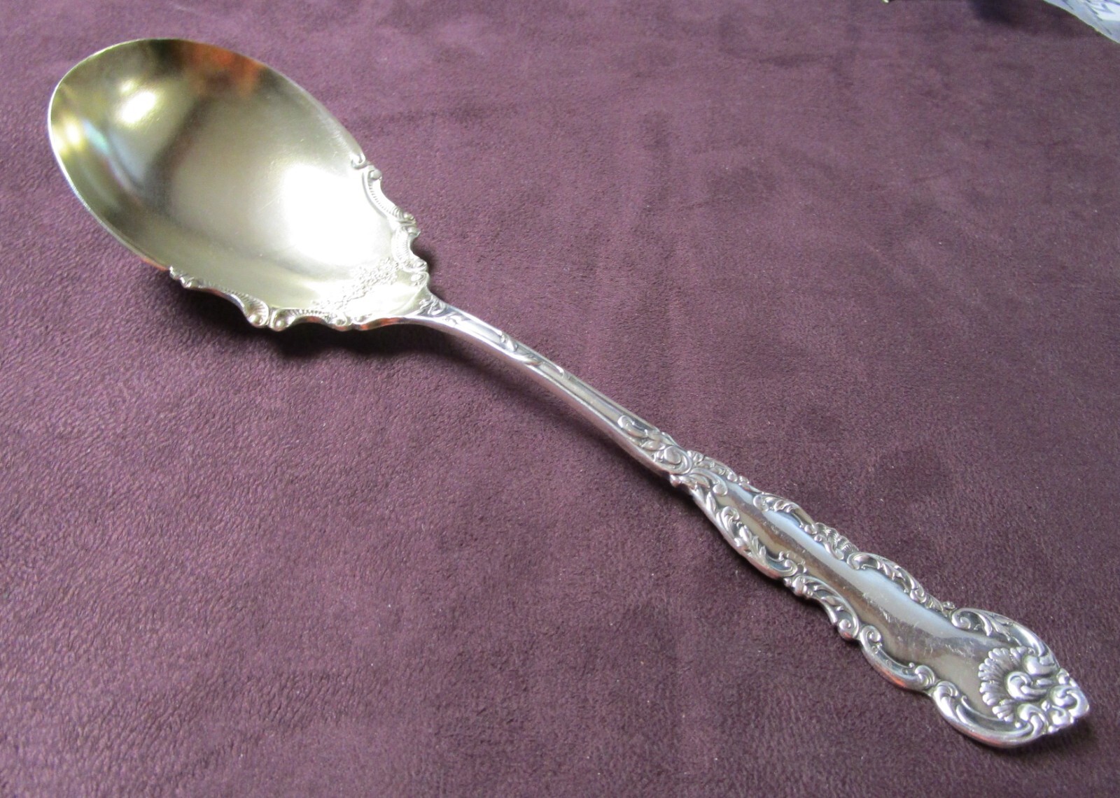 CORDOVA 1898 Serving Spoon Gilded Bowl Antique Silverplate No Monogram gbr