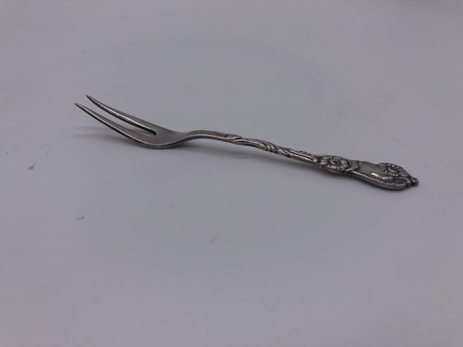 Nils-Johan P.R NS ALP Silversmith Sweden Silver plate Floral Lemon Olive Fork