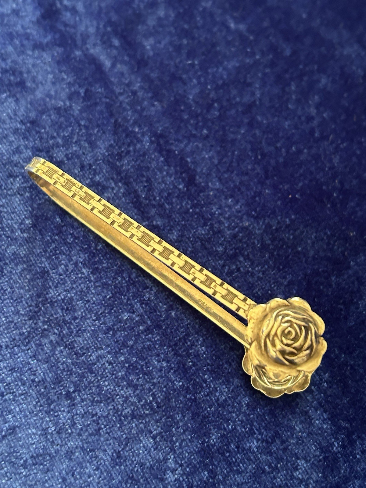 Vintage Estate Sterling Silver Sugar Cube Tongs With Repose Rose Design Nice