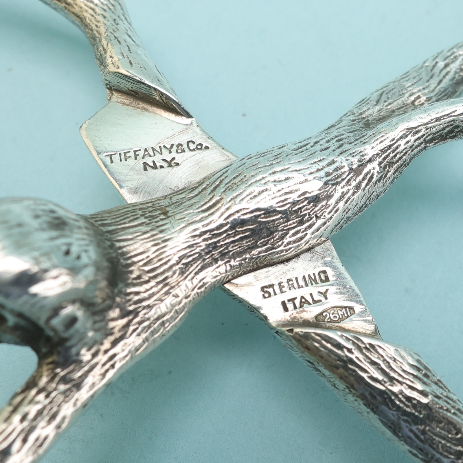 Tiffany & Co Sterling Silver Figural Sugar Tongs Monkey with Watermelon 2.7ozt